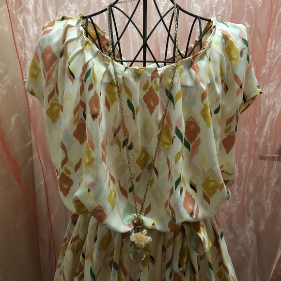 Lauren Conrad Flirty Spring Print Tunic/Mini Dress - Picture 3 of 4